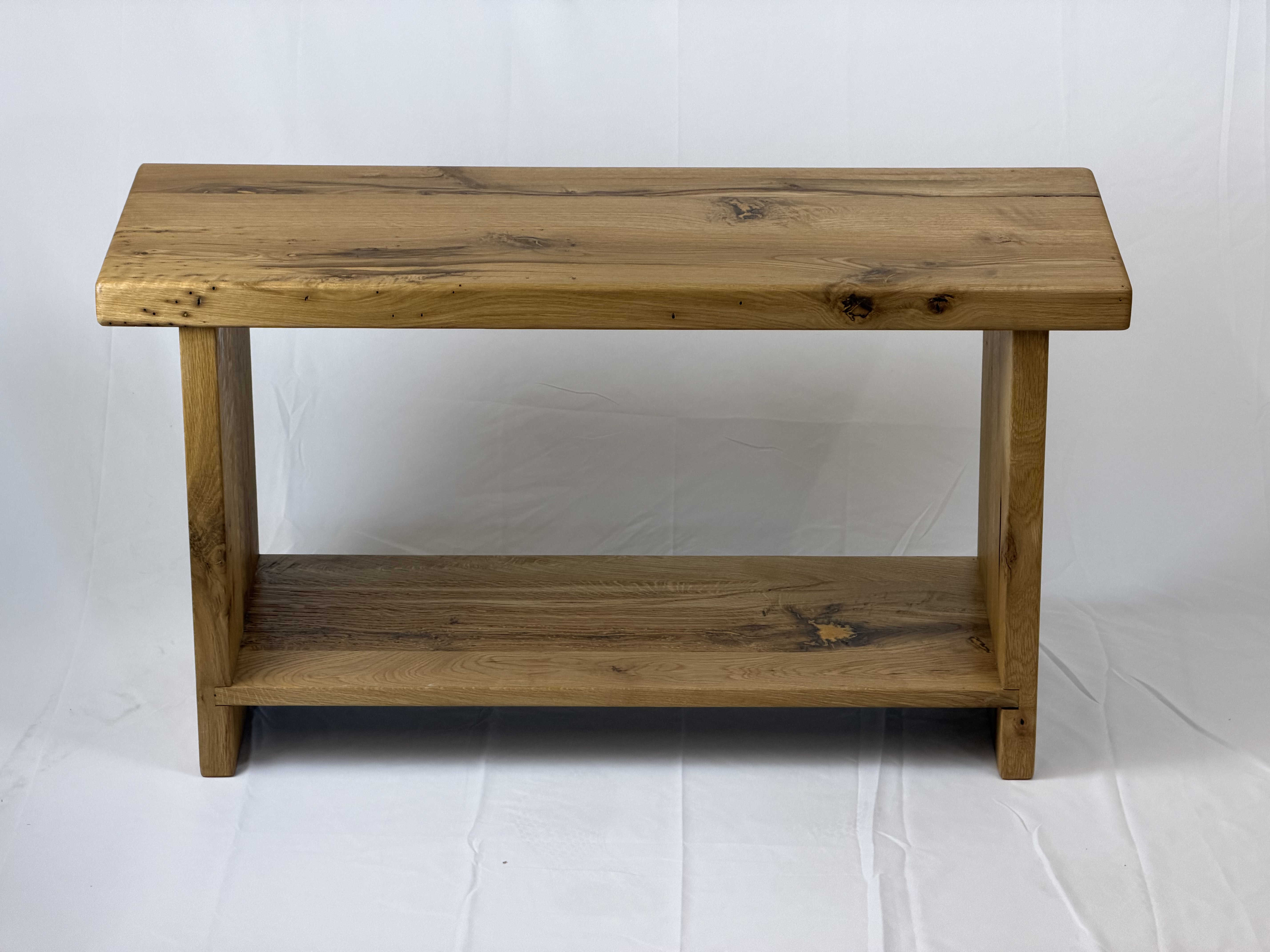 Solid Oak Storage Bench
